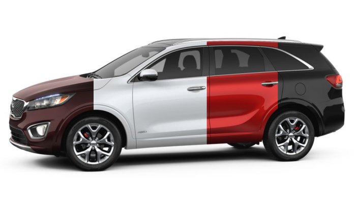 Kia Sorento Colors 2016 - Exterior Paint Sahdes